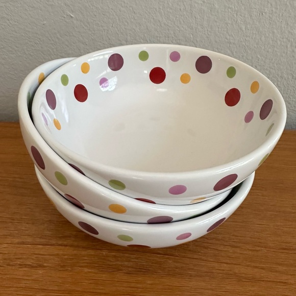 The Pampered Chef - simple addi+ions - Dots - set of 3 small 6” bowls - Picture 2 of 9